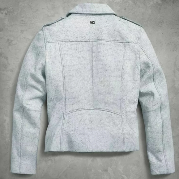 *SOLD Harley-Davidson Women's Crackle Jacket White - Picture 2 of 6